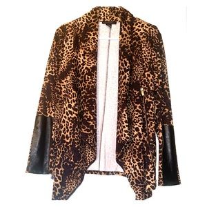 Sassy leopard unstructured jacket